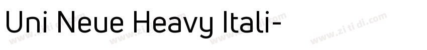Uni Neue Heavy Itali字体转换